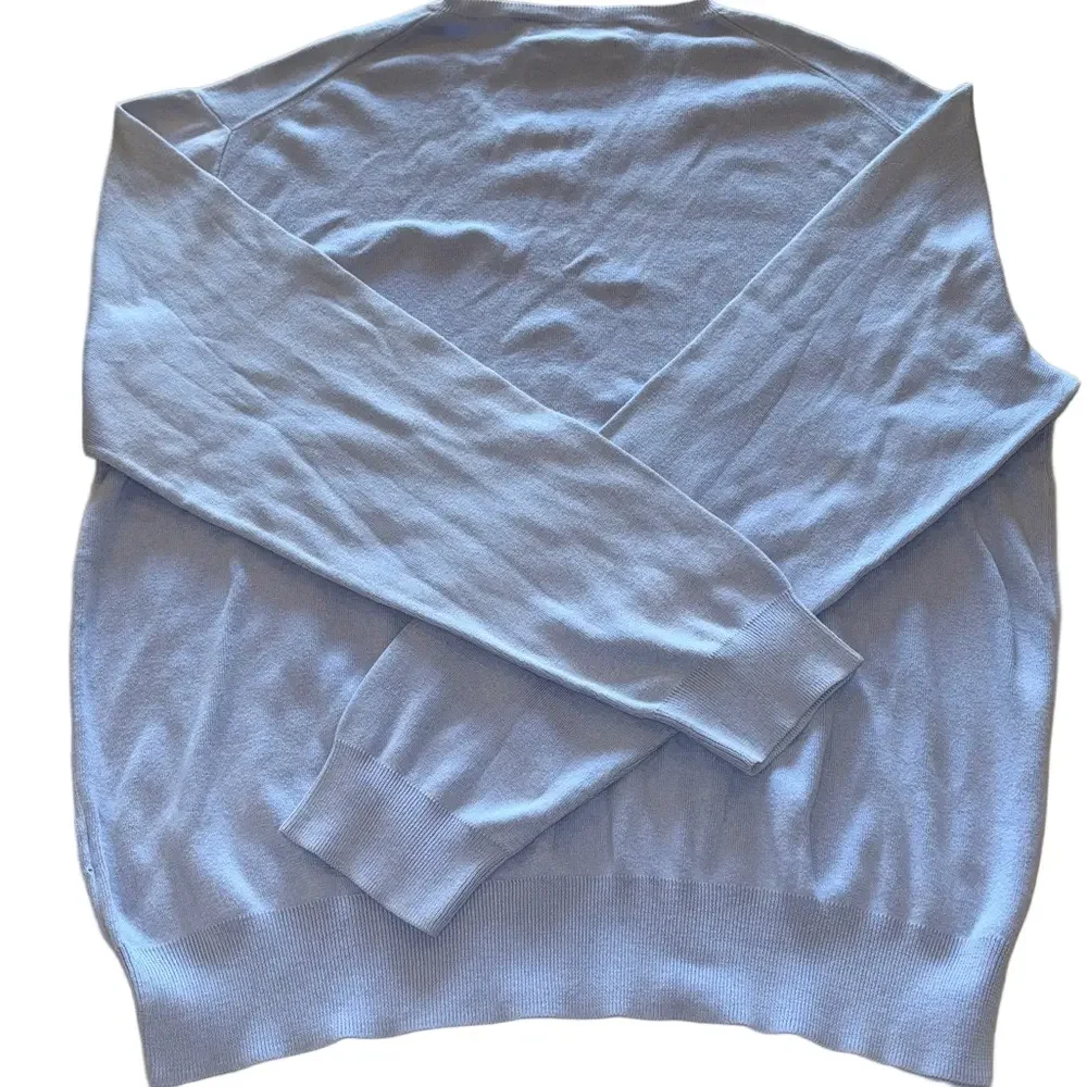 Polo Ralph Lauren Men Pima Cotton V Neck light Blue Sweater Size XL